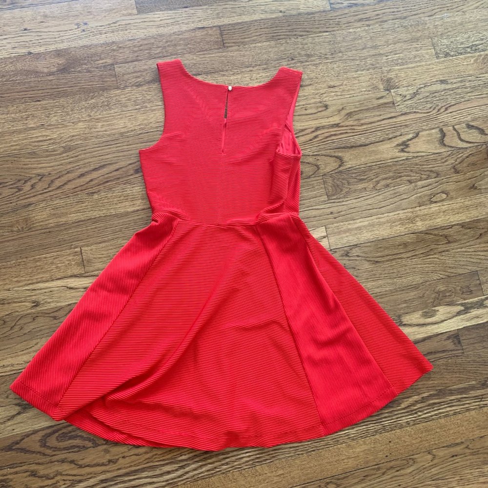 Express Red Fit and Flare Skater Dress - Picture 4 of 4